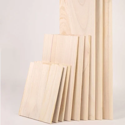 Materie prime di qualità Pannello in legno massello di pino pioppo Paulownia per fogli di legno giuntati a dita per mobili/decorazioni