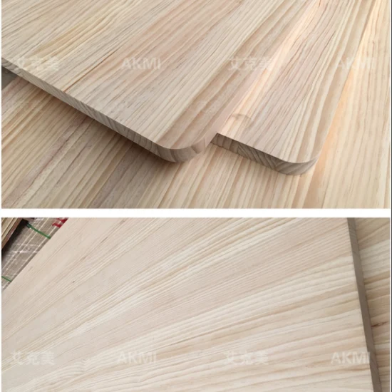 Vendite dirette in fabbrica in Cina Paulownia / Pino / Pioppo / Cedro / Abete / Quercia Pannelli in legno massello Pannello incollato con bordo per giunti a dita